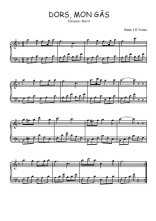 Téléchargez l'arrangement pour piano de la partition de Theodore-Botrel-Dors-mon-gas en PDF